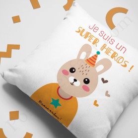 Coussin :  Petit lapin à personnaliser Coussin :  Petit lapin à personnaliser