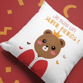 Coussin :  Petit ourson à personnaliser Coussin :  Petit ourson à personnaliser
