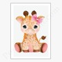 Affiche Petite girafe avec son joli noeud