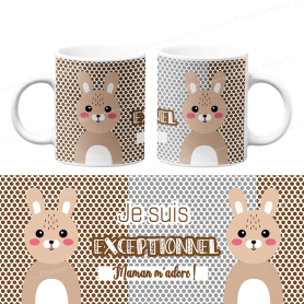 Mug lapin : Je suis exceptionnel Mug lapin : Je suis exceptionnel