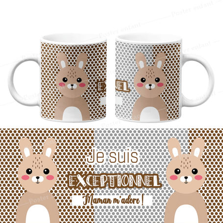 Mug lapin : Je suis exceptionnel