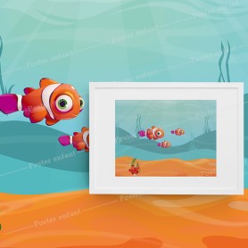 Affiche : Poissons tropicaux cartoon Affiche : Poissons tropicaux cartoon