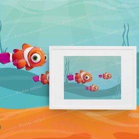 Affiche : Poissons tropicaux cartoon Affiche : Poissons tropicaux cartoon