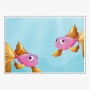 Affiche : Poissons tropicaux cartoon