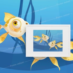 Affiche : Poissons tropicaux cartoon Affiche : Poissons tropicaux cartoon