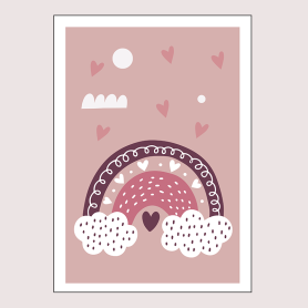 Affiche : Arc en ciel et nuage Affiche : Arc en ciel et nuage