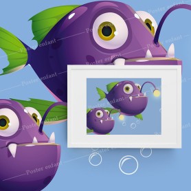 Affiche : Poissons tropicaux cartoon Affiche : Poissons tropicaux cartoon