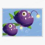 Affiche : Poissons tropicaux cartoon