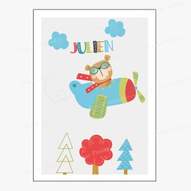 Affiche : Petit aviateur à personnaliser Affiche : Petit aviateur à personnaliser