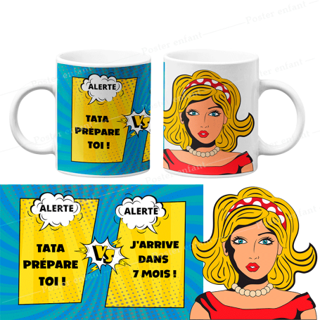 Mug bande dessinée à personnaliser