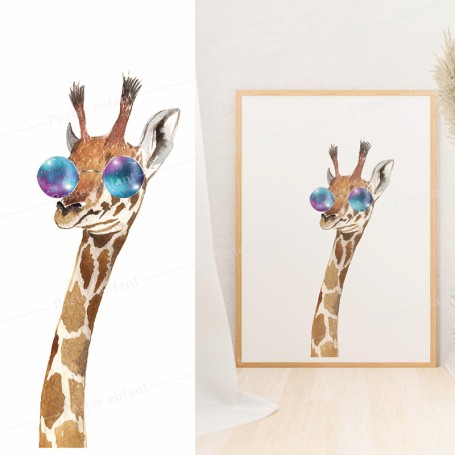Affiche : Girafe à lunette