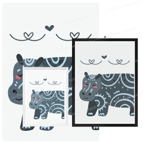 Affiche : Hippopotame Affiche : Hippopotame