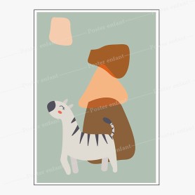 Affiche boho  : Zèbre Affiche boho  : Zèbre