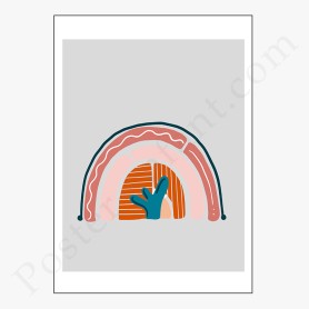 Affiche : Arc en ciel avec coeurs Affiche : Arc en ciel avec coeurs