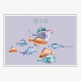 Affiche : Petit banc de poissons à personnaliser Affiche : Petit banc de poissons