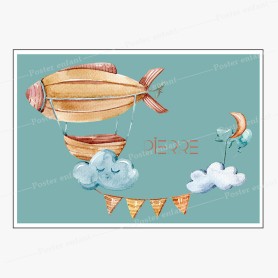 Affiche : Zeppelin dans les nuages à personnaliser Affiche : Zeppelin dans les nuages à personnaliser