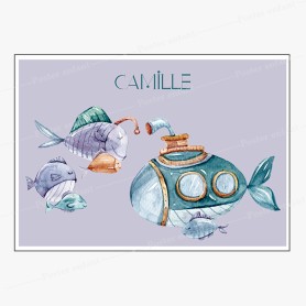 Affiche : Petit Sous-marin à personnaliser Affiche : Petit Sous-marin à personnaliser