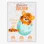 Affiche de naissance  : Bébé tigre à personnaliser