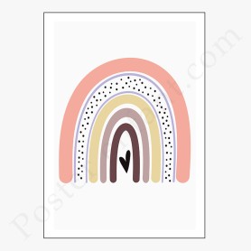 Affiche : Arc en ciel avec coeur Affiche : Arc en ciel avec coeur