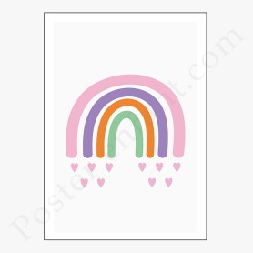 Affiche : Arc en ciel avec coeur Affiche : Arc en ciel avec coeur