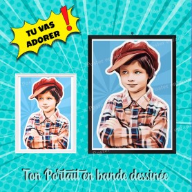 Affiche portrait personnalisé au style bande dessinée Affiche portrait personnalisé au style bande dessinée