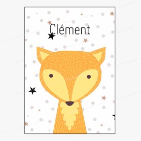 Affiche prénom : Petit renard à personnaliser Affiche prénom : Petit renard à personnaliser