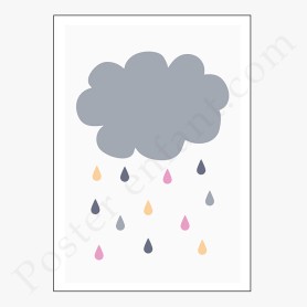 Affiche : Petit nuage avec pluie Affiche : Petit nuage avec pluie