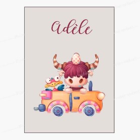 Affiche prénom : Petite vache à personnaliser Affiche prénom : Petite vache à personnaliser