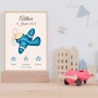 Affiche de naissance : Avion à personnaliser