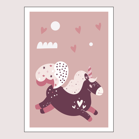 Affiche :  Petite licorne