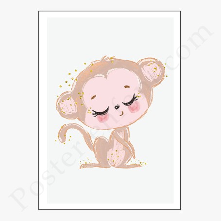 Affiche Adorable petit singe