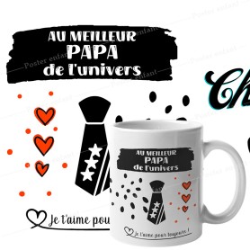 Mug cravate pour papa à personnaliser Mug cravate pour papa à personnaliser