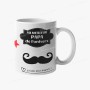 Mug moustache pour papa à personnaliser