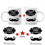 Mug moustache pour papa à personnaliser