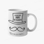 Mug moustache pour papa à personnaliser