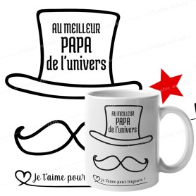 Mug moustache pour papa à personnaliser Mug moustache pour papa à personnaliser