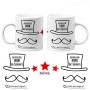 Mug moustache pour papa à personnaliser