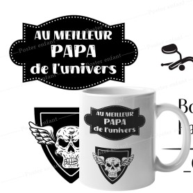 Mug tête de mort pour papa à personnaliser Mug tête de mort pour papa à personnaliser