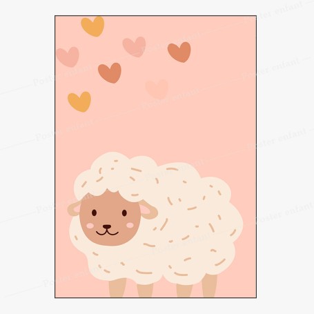 Affiche boho  : Petit mouton