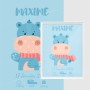 Affiche de naissance  : Hippopotame à personnaliser