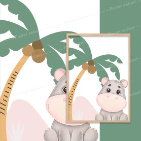 Affiche : Hippopotame Affiche : Hippopotame