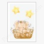 Affiche Adorable bébé éléphant dans son panier
