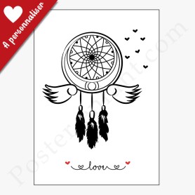 Affiche : Attrape rêve LOVE à personnaliser Affiche : Attrape rêve LOVE à personnaliser