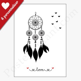 Affiche : Attrape rêve LOVE à personnaliser Affiche : Attrape rêve LOVE à personnaliser