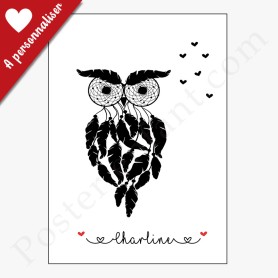 Attrape rêve Hibou à personnaliser Attrape rêve Hibou à personnaliser