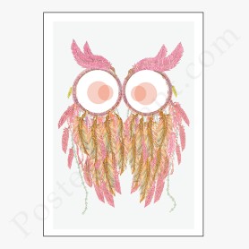 Affiche Attrape rêve en forme d'hibou