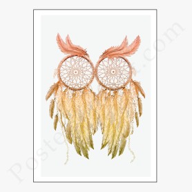 Affiche Attrape rêve en forme d'hibou