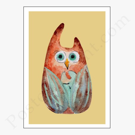 Affiche  Hibou fun et amusant