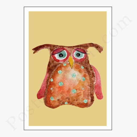 Affiche  Hibou fun et amusant