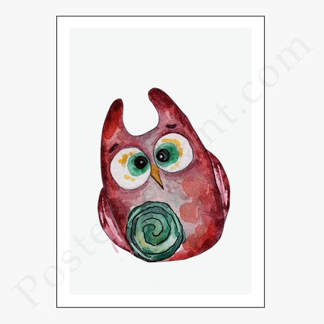 Affiche  Hibou fun et amusant